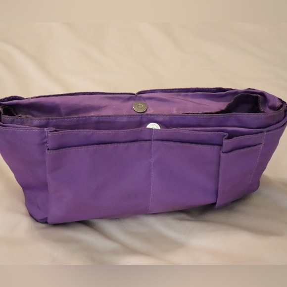 Lily Jade purple canvas purse/diaper bag with removable,...